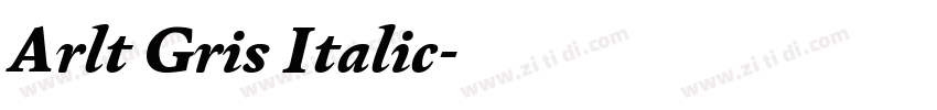 Arlt Gris Italic字体转换